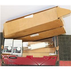 BOX OF MITSUBISHI POWER INVERTERS AND INDUSTRIAL