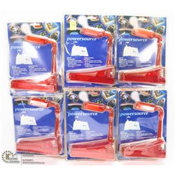 LOT OF 6 POWERSOURCE READING LIGHTS