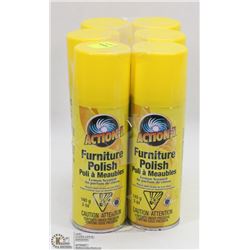 6 CANS OF LEMON SCENTED FURNITURE POLISH