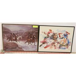 LOT OF 2 NATIVE PRINTS FRAMED INCL 1-BY J. MICHELLE