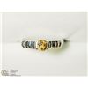 Image 1 : 14) STERLING SILVER CITRINE RING SIZE 6.5