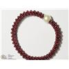 Image 1 : 18) STERLING SILVER GENUINE GARNET AND FRESHWATER