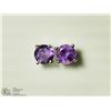 Image 5 : 22) STERLING SILVER 2 IN 1 AMETHYST EARRINGS