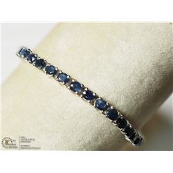 24) STERLING SILVER NATURAL SAPPHIRE TENNIS