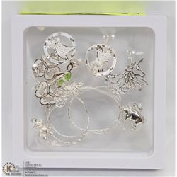 26) 10 ASSORTED STERLING SILVER PENDANTS W/CHAIN