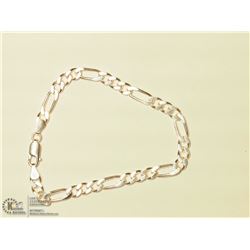 32) STERLING SILVER MEN'S CHAIN BRACELET