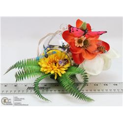 BIRD THEMED HANGING FLOWER ARRANGEMENT