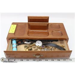 ESTATE MENS JEWELRY AND VALET BOX.