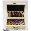 Image 1 : ESTATE LADIES JEWELRY AND VINTAGE BOX.