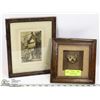 Image 1 : LEOPARD SHADOW BOX AND ANTIQUE FRAMED WORTHS
