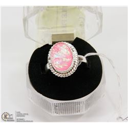 99-#AUSTRALIAN TRIPLE FIRE OPAL RING (FREE SIZE)
