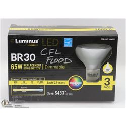 3 PACK OF LUMINUS LED LIGHTBULBS