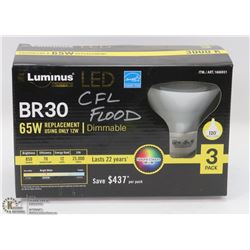 3 PACK OF LUMINUS LED LIGHTBULBS