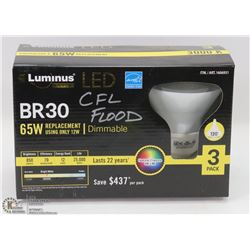 3 PACK OF LUMINUS LED LIGHTBULBS