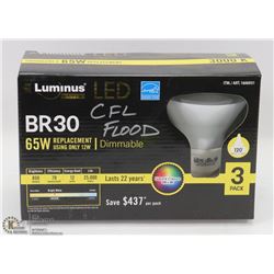 3 PACK OF LUMINUS LED LIGHTBULBS
