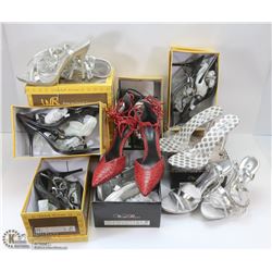 12 PAIRS OF WOMENS HIGH HEEL SHOES
