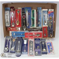 FLAT OF UNOPENED COLLECTOR SPOONS.