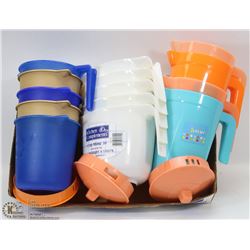 FLAT OF PLASTIC JUICE JUGS