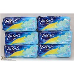 6 PACKS OF MAXI PADS WITH WINGS