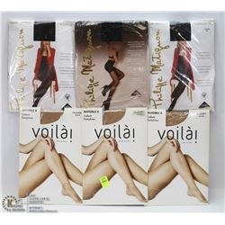 LOT OF 6 ASSORTED PANTY HOSE ASSORTED SIZES