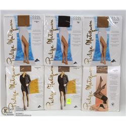 LOT OF 6 ASSORTED PANTY HOSE