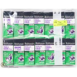 LARGE LOT OF ASSORTED ROBITUSSIN CHILDRENS COUGH