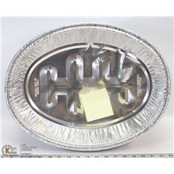 LOT OF 15 OVAL SHAPE DISPOSABLE ALUMINUM ROASTERS