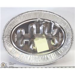 LOT OF 15 OVAL SHAPE DISPOSABLE ALUMINUM ROASTERS