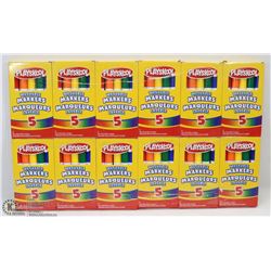 12 PACKS OF PLAYSKOOL WASHABLE MARKERS