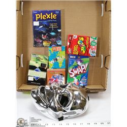 LOT OF NEW GAMES AND PUZZLES AND MASK
