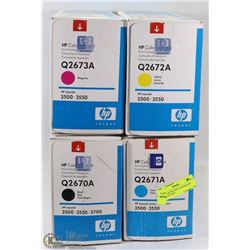 4 NEW HP PRINTER CARTRIDGES - COMPLETE SET