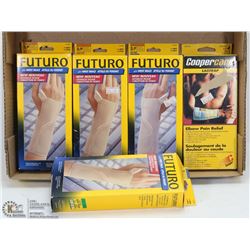 4 FUTURO WRIST BRACES INCL 1 MED. RIGHT, 1 SMALL