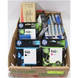 FLATS OF MIXED INK CARTRIDGES - HP, LEXMARK & MORE