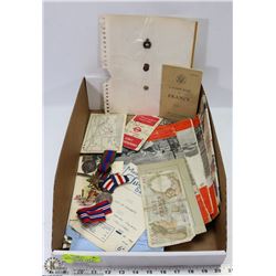 LOT OF CANADIAN WWII MEDALS AND MEMORABILIA.