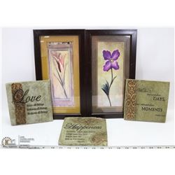 LOT OF 2 ASSORTED SHOWHOME PICTURES AND STONES ART