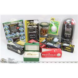 FLAT OF NEW GOLF ITEMS  GOLF