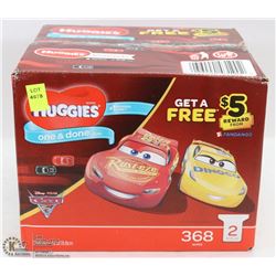 CASE OF HUGGIES ONE & DONE WIPES (368 WIPES TOTAL)