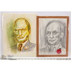 SET OF 2 PIERRE TRUDEAU PRINTS (SEALED)