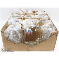 12 NEW COORS BANQUET MASON JAR GLASSES