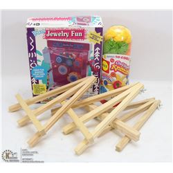 FLAT OF JEWELRY MAKING & CRAFT ITEMS