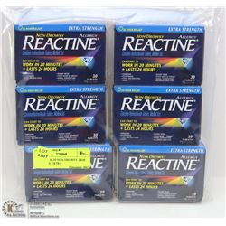 6 PACKS OF 30 NON DROWSY 24HR REACTINE EXTRA