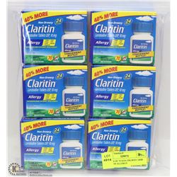 6 PACKS OF 70 NON DROWSY 24HR CLARITIN ALLERGY