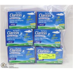 6 PACKS OF 50 NON DROWSY 24HR CLARITIN RAPID