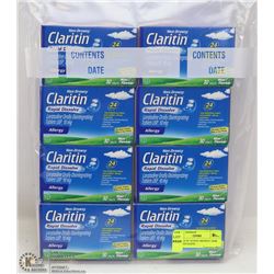 8 PACKS OF 30 NON DROWSY 24HR CLARITIN RAPID