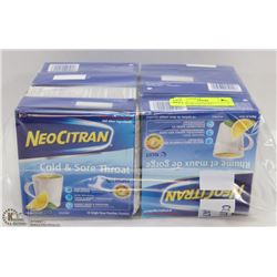 8 PACKS OF 10 NEOCITRAN COLD & THROAT RELIEF NIGHT