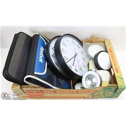 FLAT OF INDUSTRIAL WALL CLOCKS AND MORE