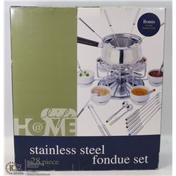 STAINLESS STEEL FONDUE SET NEW
