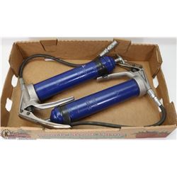 2 LINCOLN BLUE GREASE GUNS.
