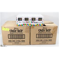 #3- 2 CASES CANDY SHOT GLASS ARTIFICIALLY