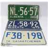 Image 1 : LOT OF 3 LICENSE PLATES INCL 1968, 1972 ALBERTA